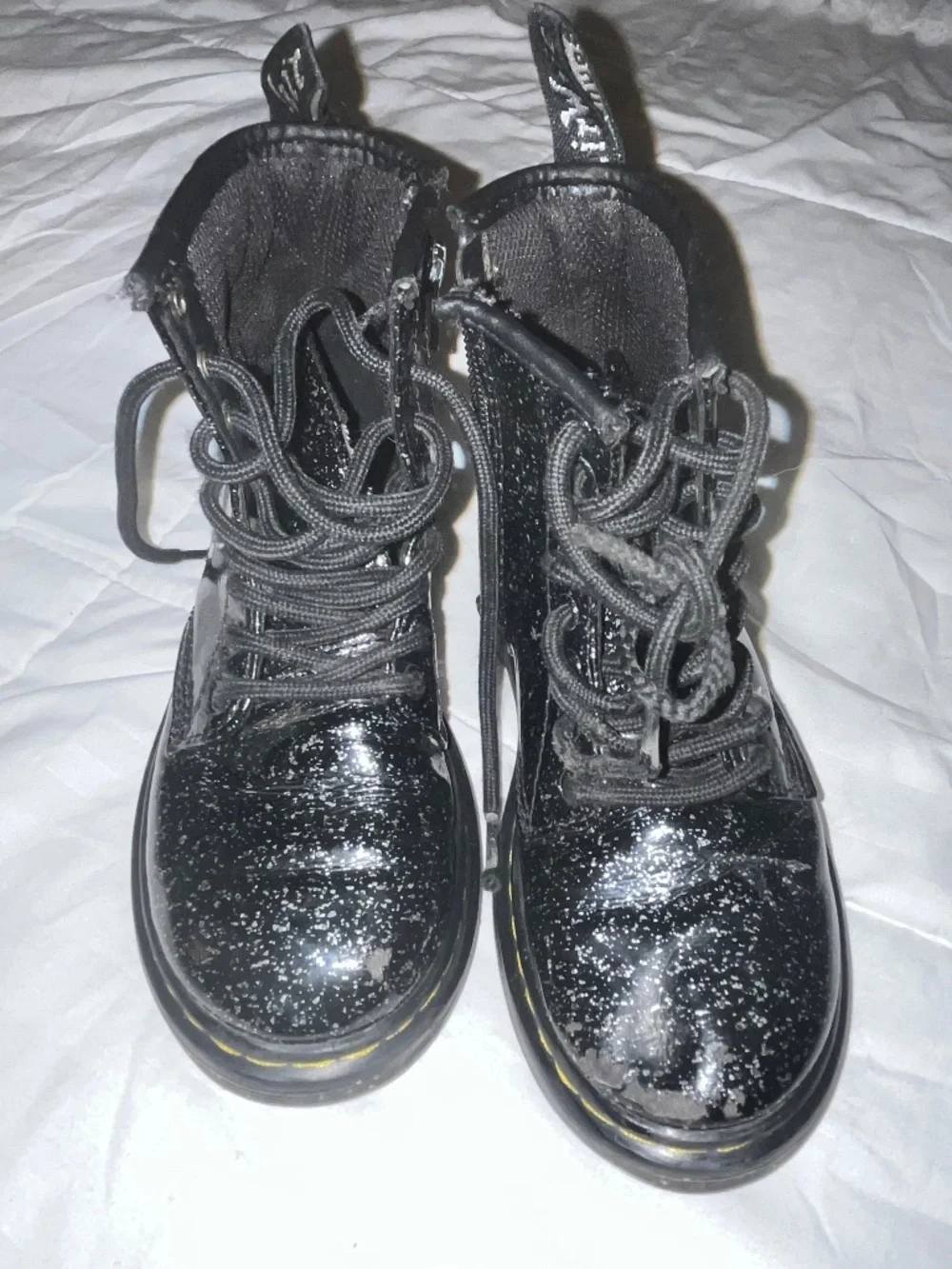 Girls sz 12 black glitter Doc Marten’s boots